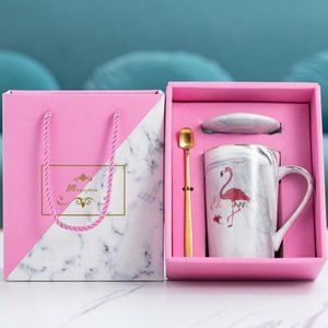 Christmas Coffee Cup Gift Box (Flamingo)